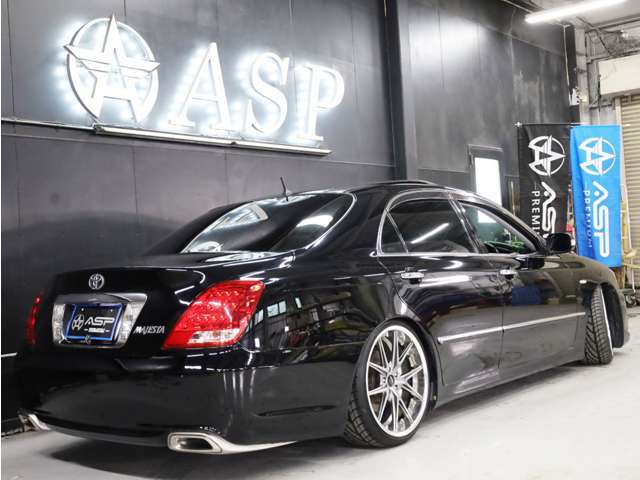 カスタムカー専門店◆ASP◆アルミホイールから車高調など有名ブランドパーツを多数使用したお車の販売を行っております。クラウン　セルシオ　マークX　プリウス　アルファード　ヴェルファイアなどカスタム専門