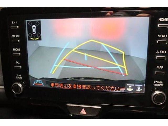 ガイド付きバックモニター！　ハンドルを切るとラインも曲がって表示され、進行方向の目安となり安心です。