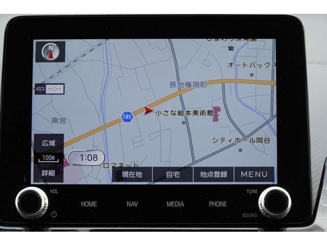 ナビゲーション付きで初めての場所では大変便利で助かる装備です。