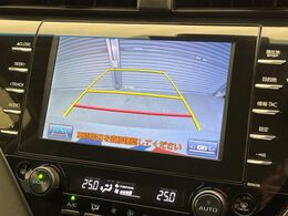 【バックカメラ】駐車時に後方がリアルタイム映像で確認できます。大型商業施設や立体駐車場での駐車時や、夜間のバック時に大活躍！運転スキルに関わらず、今や必須となった装備のひとつです！