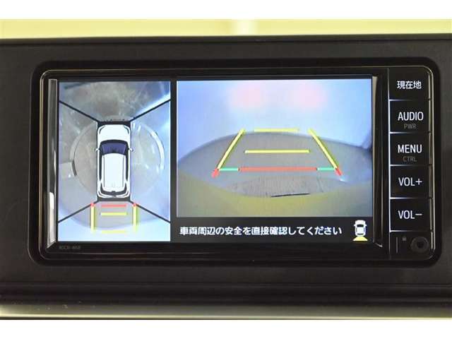 パノラミックバックガイドモニターで、後方を確認しながら安心して駐車することができます。運転初心者も熟練者も必須の機能ですよ！