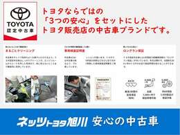 ☆トヨタならではの「3つの安心」をセットにしたトヨタ販売店の中古車ブランドです☆