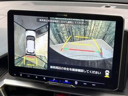 【パノラミックビューモニター】専用のカメラにより、上から見下ろしたような視点で360度クルマの周囲を確認することができます☆死角部分も確認しやすく、狭い場所での切り返しや駐車もスムーズに行えます。