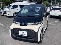安心TOYOTAのEV車シーポッドです。100Vでも200Vでも充電可能です！