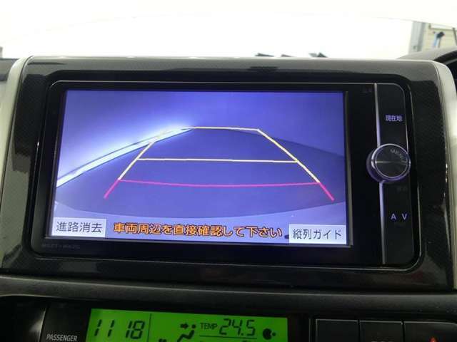 【バックモニター】　装備してます　♪(^_^)v　気になる後ろの見通しも、車庫入れに大活躍☆これが付いているだけでも違いますよ！！運転が困難な場所でも、しっかりサポート！心強い味方のモニターです♪