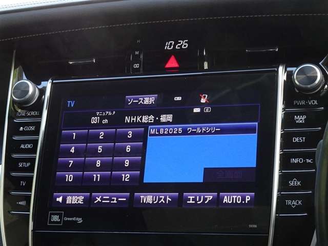 地デジ対応、フルセグデジタルTV放送が視聴できます。