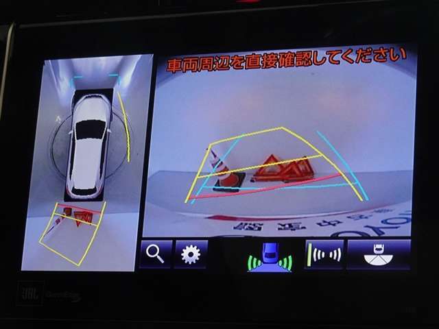 バックガイドモニターを装備しています、車庫入れもラクラクです。パノラミックビューモニターを搭載しています、上からの画像も表示されます。