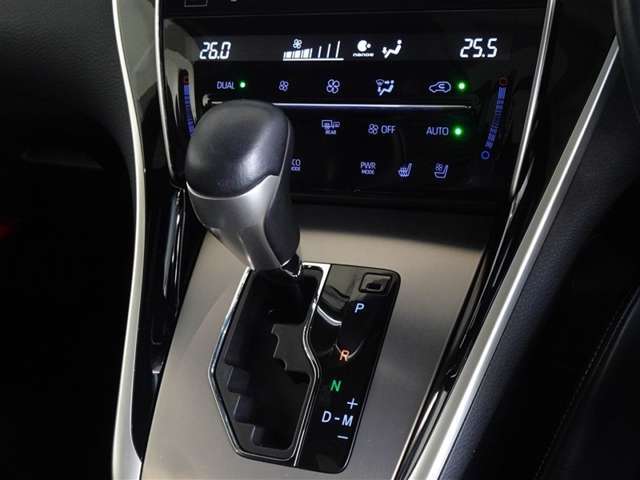 インパネ取り付けのシフトレバーです。足元も広く、ギアの確認もラクです。