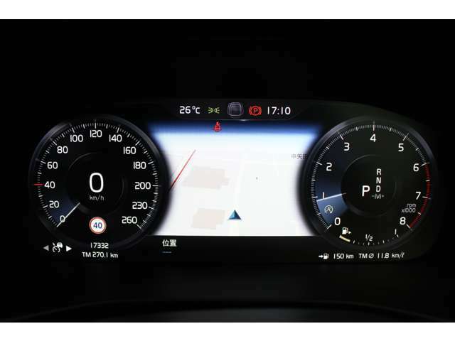12.3インチのデジタルドライバーディスプレイには、運転に必要な情報が映しだされます。お好みの表示パターンに変更できます。