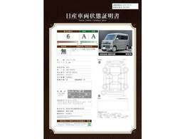 日産車両評価書です。車内の臭いや状態のご確認は是非ご来店頂き直接ご確認くださいませ。