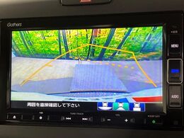 【バックカメラ】駐車時に後方がリアルタイム映像で確認できます。大型商業施設や立体駐車場での駐車時や、夜間のバック時に大活躍！運転スキルに関わらず、今や必須となった装備のひとつです！