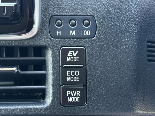 EV，ECO、PWRの3つのハイブリッドのモードが選べます