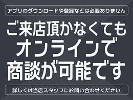 お店に出向かなくてもお好きな場所でパソコンやスマートフォン、タブレット等で現車をみながら装備・操作の説明や画像では伝わりにくい内容が確認できてとても便利です。移動に関わる時間などの節約につながります。