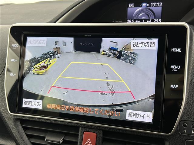 【バックモニター】後ろのカメラの映像がモニターに映し出されるので、後方の見えない死角や、障害物との距離感などもしっかり安全確認することができます！