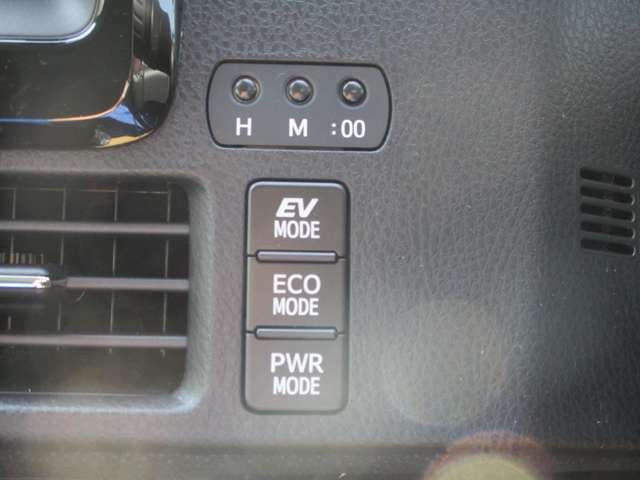 EVドライブモード、ECOモード、PWRモード切替スイッチ