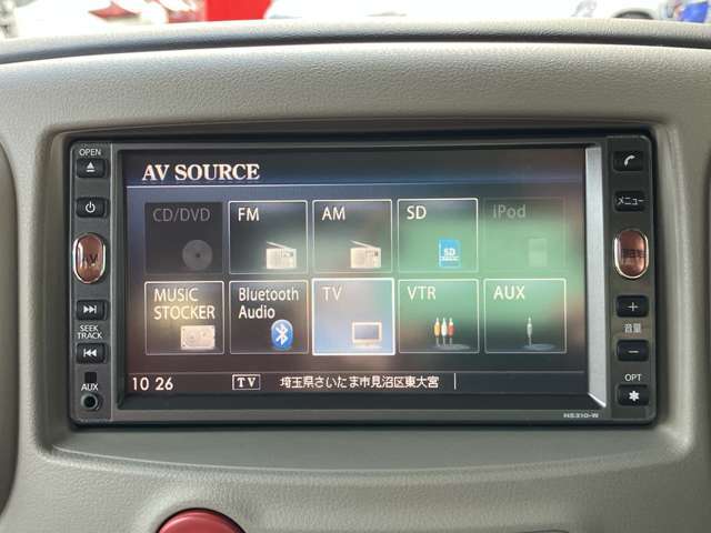 DVD、CD再生、地デジ、もちろんBluetoothで音楽再生や通話も可能です！ミュージックストッカーにはお持ちのCD音楽を取り込めます。