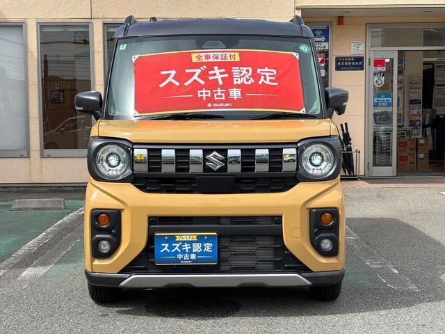 ＜令和6年式＞オミモザイエローパールメタリック　ガンメタリック2トーン。軽ハイトワゴン【スペーシア　GEAR】