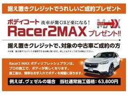 ボディコートで洗車が驚くほど楽になる！レーサー2MAX