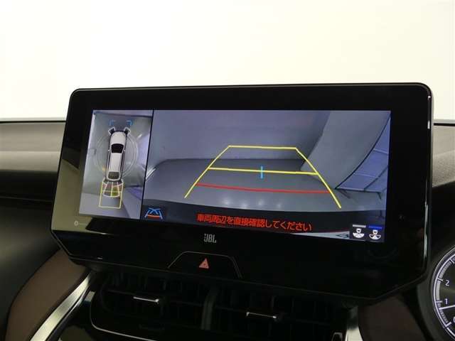 【全周囲モニター】車を上空から見下ろしたような映像をカーナビ画面に映し出し、車庫入れや縦列駐車をサポートしてくれます。