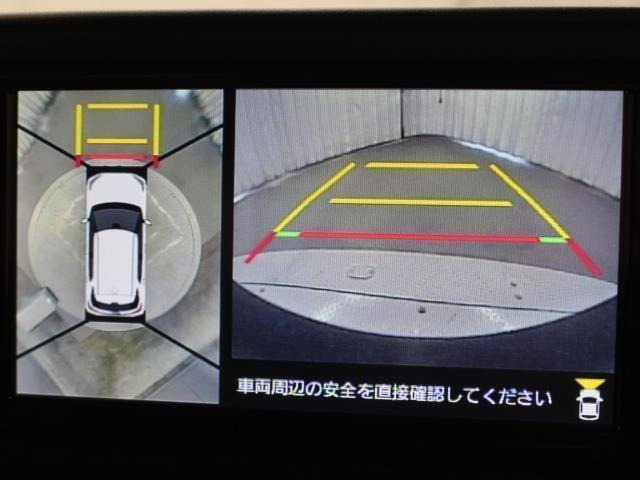 車両周辺を真上から見たような広範囲の映像を表示し、安全運転をサポートする「パノラミックビューモニター」搭載です。