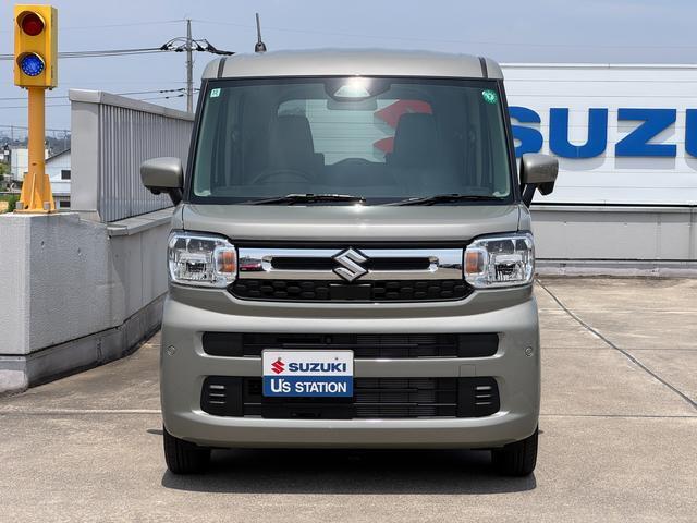 「スペーシア」　入荷いたしました！！ボディカラーは、モスグレーメタリック♪　安心の3年保証、走行無制限の　《OK保証プレミアム》　がついています。詳しくは、スタッフまで♪♪