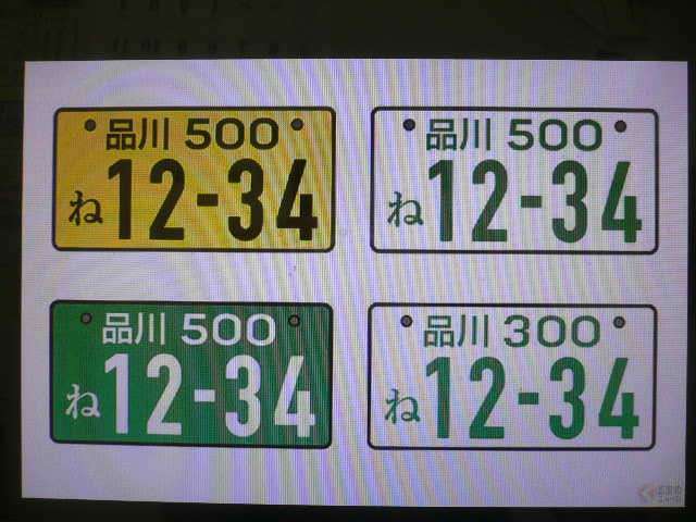 Aプラン画像：ナンバーも覚えやすい番号で！通常のナンバープレートに希望番号の場合で＋7,000円です。