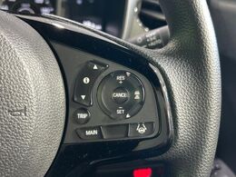 【クルーズコントロール】高速道路もラクラク走行。アクセルを離しても一定速度で走行ができ、長距離運転時の負担を軽減！加速・減速も簡単なスイッチ操作で調整できます。