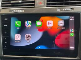 ●Apple　Car　Play：スマホとの有線接続で、ナビ・オーディオ再生などスマホのアプリ機能が画面でも使える便利機能です！