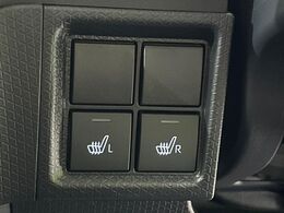 【シートヒーター】寒い日に重宝するシートヒーター！エアコンより早く温まってくれるので寒がりの人も安心ですね♪エアコンの温風は乾燥するから苦手、という方にもをおすすめです。