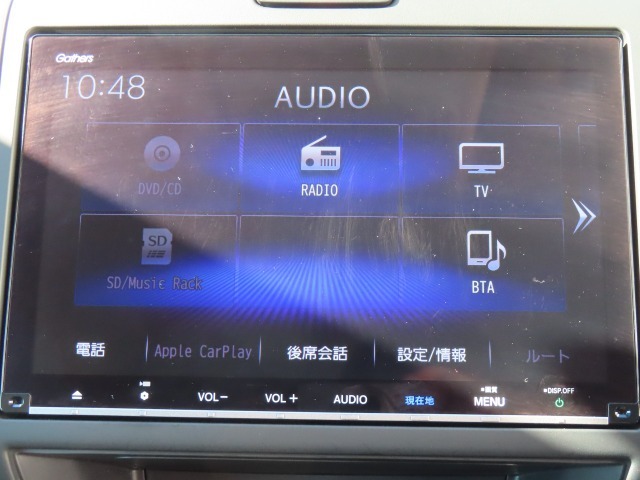 【 ホンダ純正ギャザズ・VXM-207VFNi 】Bluetooth接続に対応しています。その他、TVやAM/FMラジオの視聴・CDやDVD再生・USB接続などが可能です。