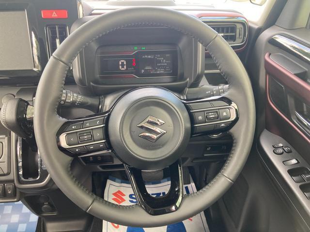 【革巻きステアリング】滑らかな本革の質感は、手によく馴染みます。ウレタンステアリングとは一味違うこの肌さわり！ぜひ触ってみてください！！