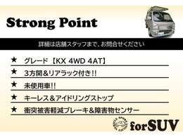 3方開＆リアラック付き。キーレス＆アイドリングストップ。衝突被害軽減ブレーキ＆障害物センサー！
