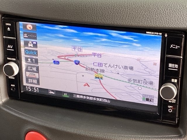 ナビゲーションを装着しております。知らない土地でも迷わすいけます。