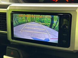 【バックカメラ】駐車時に後方がリアルタイム映像で確認できます。大型商業施設や立体駐車場での駐車時や、夜間のバック時に大活躍！運転スキルに関わらず、今や必須となった装備のひとつです！