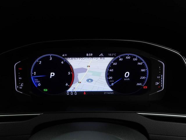 デジタルメータークラスター【Digital Cockpit Pro】付き車両。メーター内にナビゲーションが表示されます。