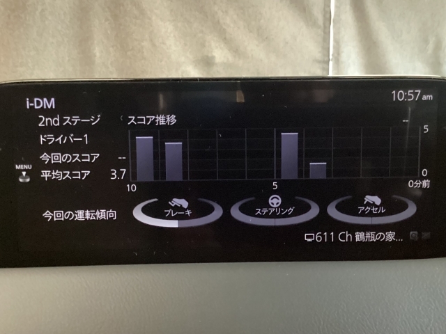 運転時の加重移動を見てスコアを算出。優しい運転が身に付きます。