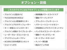 オプション多数装備！オプションの詳細はスタッフまでお気軽にお問い合わせください！