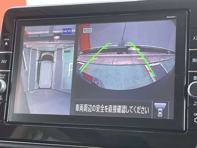 アラウンドビューモニター装備☆上から見たような画面で車庫入れも縦列駐車も安心です♪