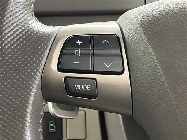 ステアリングスイッチ付き。前方から目を離すことなく操作することが可能です。
