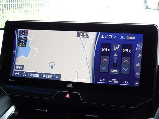何処へでも行きたい場所へ、安心のトヨタ純正メモリーナビを装備してます。