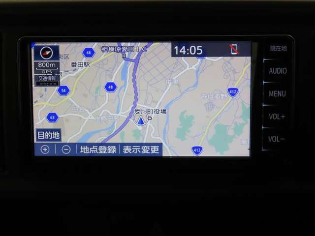 トヨタ純正ナビ装備！地図描写は文字も道もクリアで見やすく、滑らかに表示します。これさえあればもう道に迷わないですみますね♪