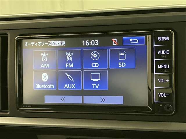 Bluetooth接続に対応しております。AM.FMラジオ　CDステレオです。TVも視聴可能です（停車時）