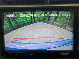 【バックカメラ】駐車時に後方がリアルタイム映像で確認できます。大型商業施設や立体駐車場での駐車時や、夜間のバック時に大活躍！運転スキルに関わらず、今や必須となった装備のひとつです！