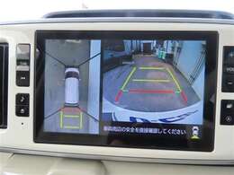 （全周囲モニター）車を上から見たような映像で死角もバッチリ確認できます。