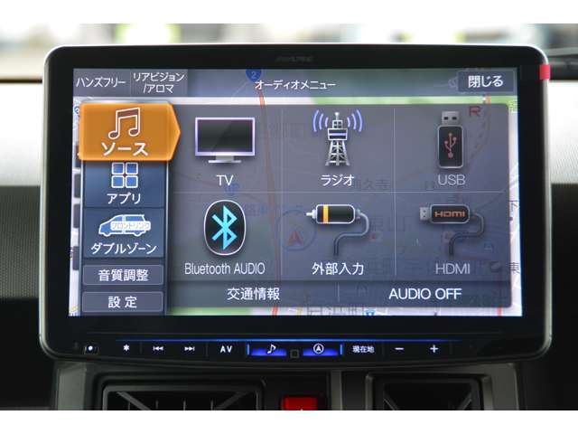 フルセグTV、HDMI/USB接続、Bluetooth接続、Amazon　Alexa搭載、Apple　CarPlay/Android　Autoでスマホアプリに対応＾＾