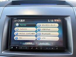 純正メモリナビ付き！DVD再生、フルセグTV、Bluetoothオーディオ、バックモニターと装備が充実しております！