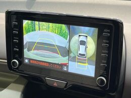 【パノラミックビューモニター】専用のカメラにより、上から見下ろしたような視点で360度クルマの周囲を確認することができます☆死角部分も確認しやすく、狭い場所での切り返しや駐車もスムーズに行えます。