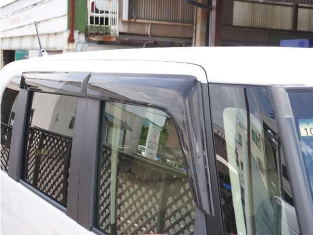 【ドアバイザー】雨の日に少しだけ窓を開けたい。そんな時に便利なドアバイザー付です。