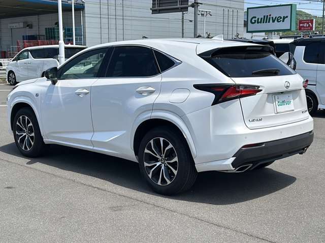 【左斜後】お車を左後ろから見るとこのような感じになります。テールランプやドアバイザー等装備品を確認できます。