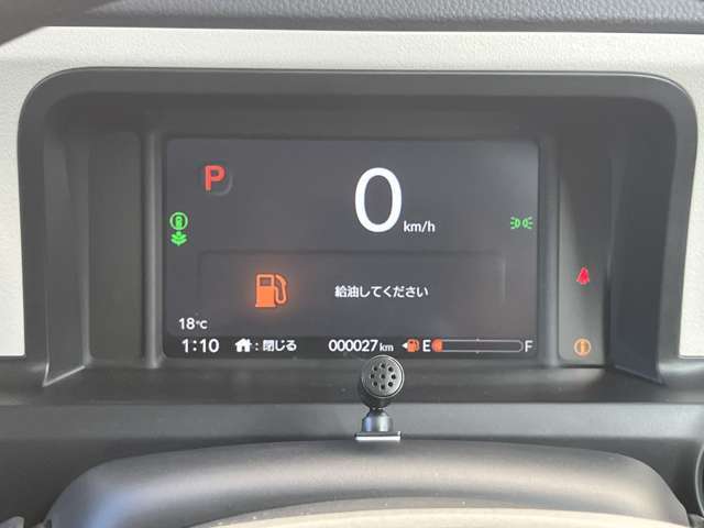 【スピードメーター】シンプルで視認性の高いデザイン！走行中もスピードがひと目で分かり、安心して運転できます♪走行距離27km